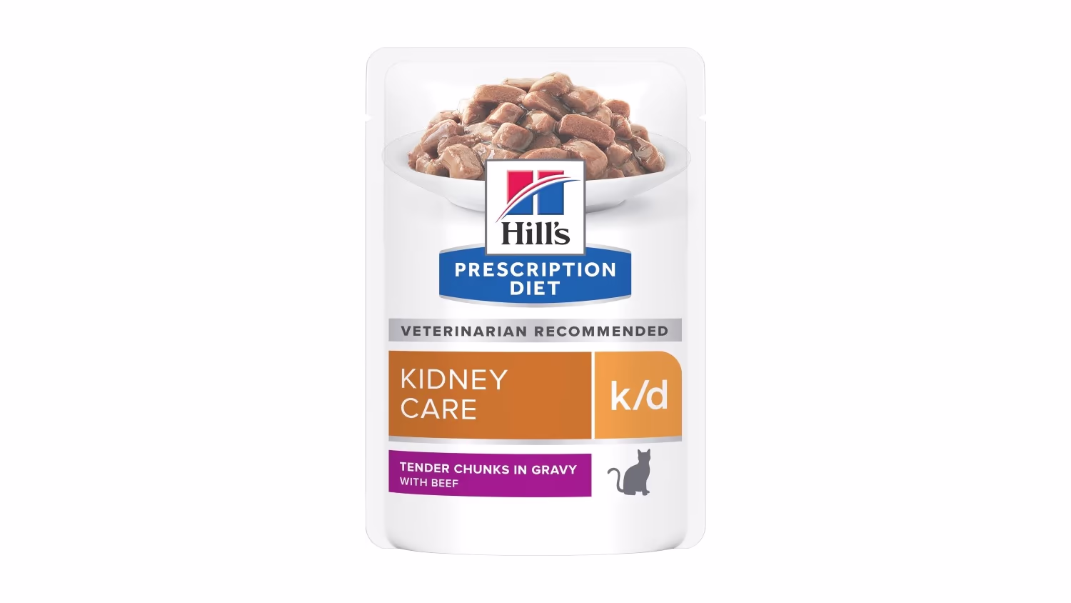 Hill's Prescription Diet k/d Kidney Care govedina 85 g – veterinarska mokra hrana za mačke za podršku funkciji bubrega