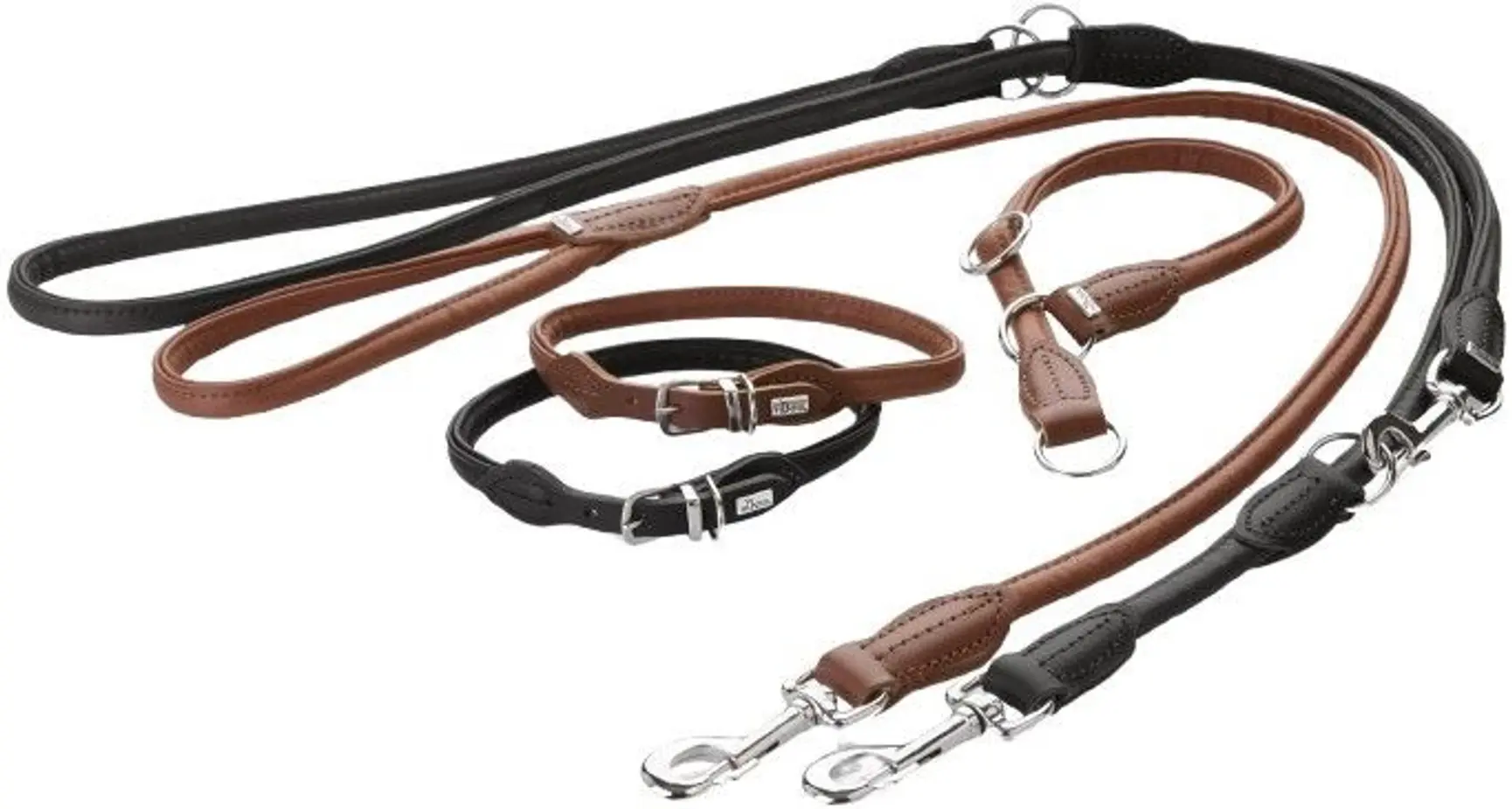 R&S Cody 10/200 – tamnosmeđa kožna vodilica za pse, 10 mm × 200 cm