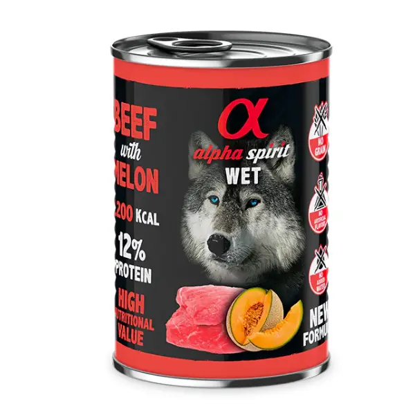Alpha konzerva za pse – govedina i dinja, 400 g