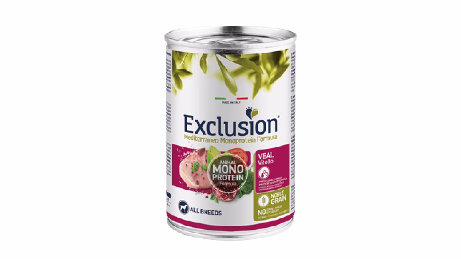 Exclusion Mediterraneo Monoprotein adult teletina 400g konzerva