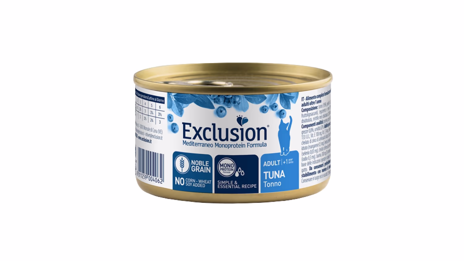 Exclusion Mediterraneo Monoprotein adult tuna 85g
