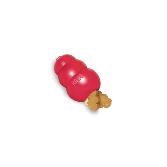 KONG Classic Original Medium crvena – gumena igračka za pse za žvakanje i poslastice