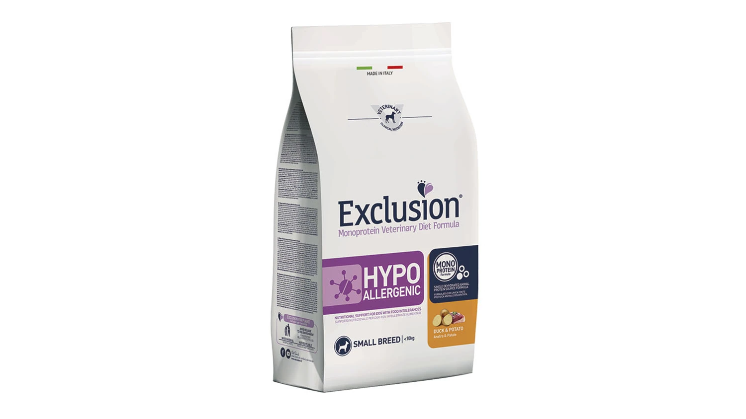 Exclusion Diet Hypoallergenic Duck & Potato Small Breed 2 kg – hipoalergena suha hrana za male pse s patkom i krumpirom