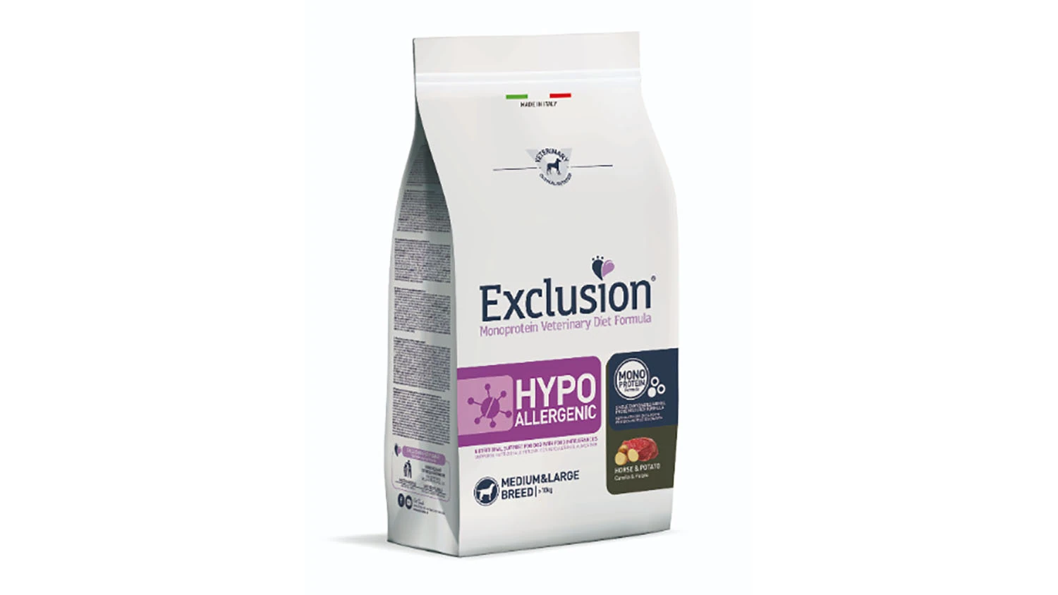 Exclusion Diet Hypoallergenic Horse & Potato Medium/Large 12 kg – hipoalergena suha hrana za srednje i velike pse s konjetinom i krumpirom