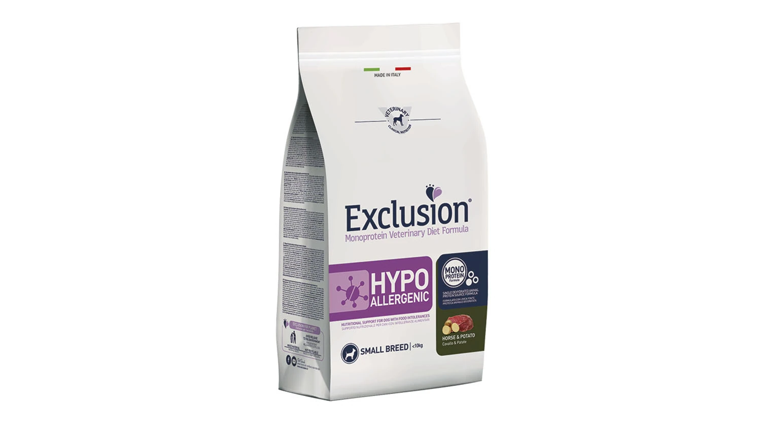 Exclusion Diet Hypoallergenic Horse & Potato Small Breed 2 kg – hipoalergena suha hrana za male pse s konjetinom i krumpirom