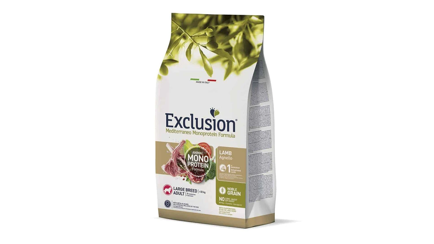 Exclusion Mediterraneo Monoprotein Adult Large Lamb 12 kg – suha hrana za odrasle pse velikih pasmina s janjetinom