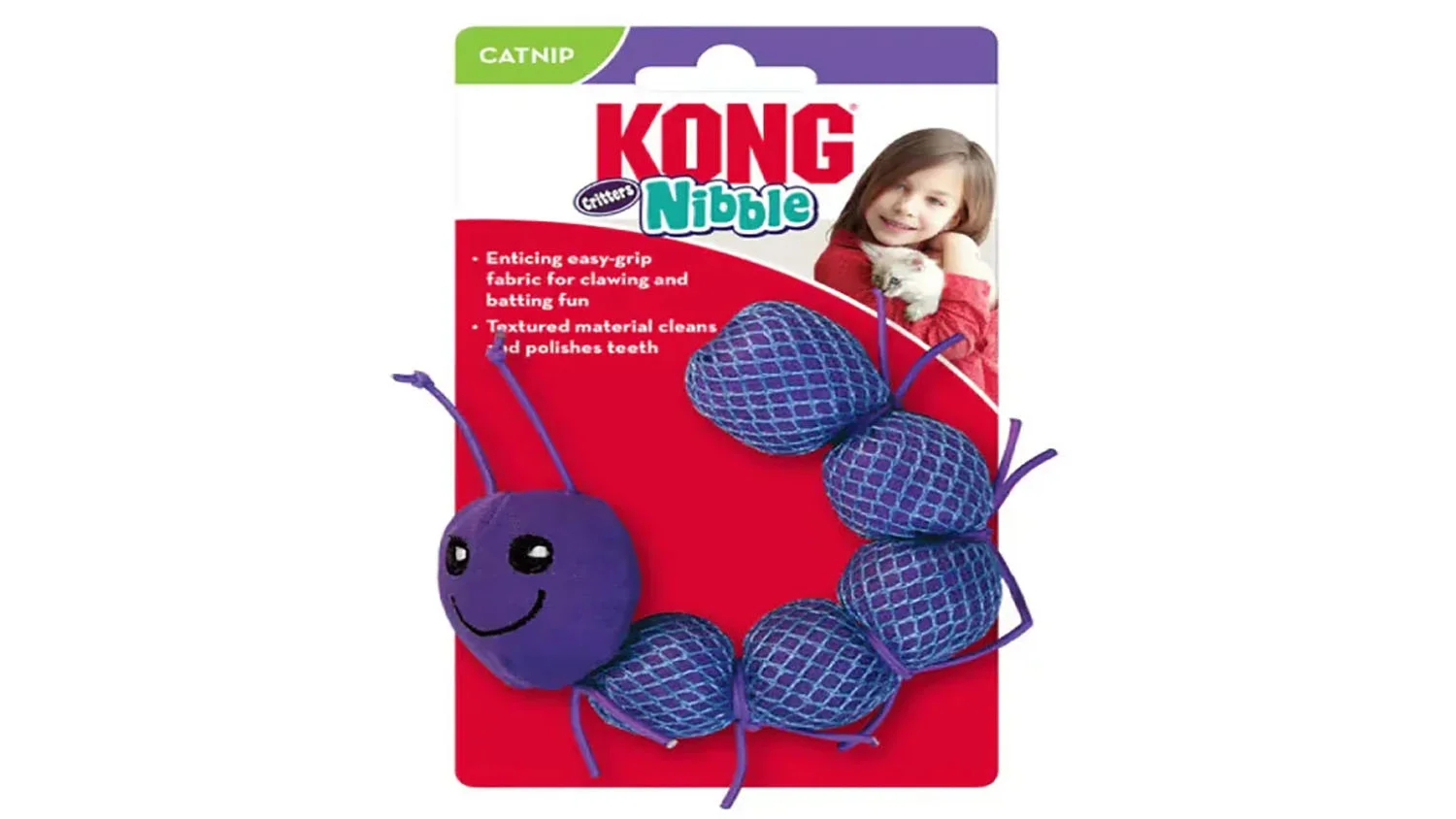 Kong cat nibble critter catnipillar assorted