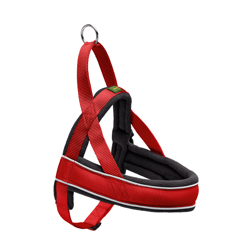 Hunter Racing L 62–75 cm – podstavljena oprsnica za pse, crvena/crna