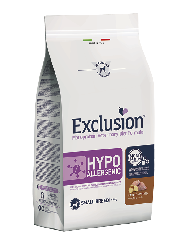 Exclusion Diet Hypoallergenic Rabbit & Potato Small Breed 2 kg – hipoalergena suha hrana za male pse sa zecom i krumpirom