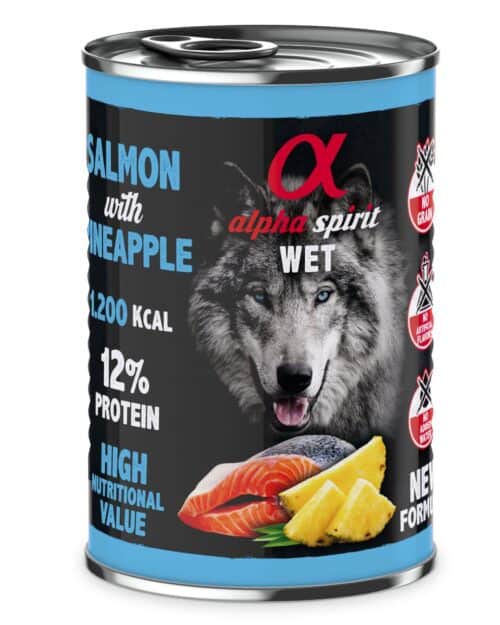 Alpha konzerva za pse – losos i borovnica, 400 g