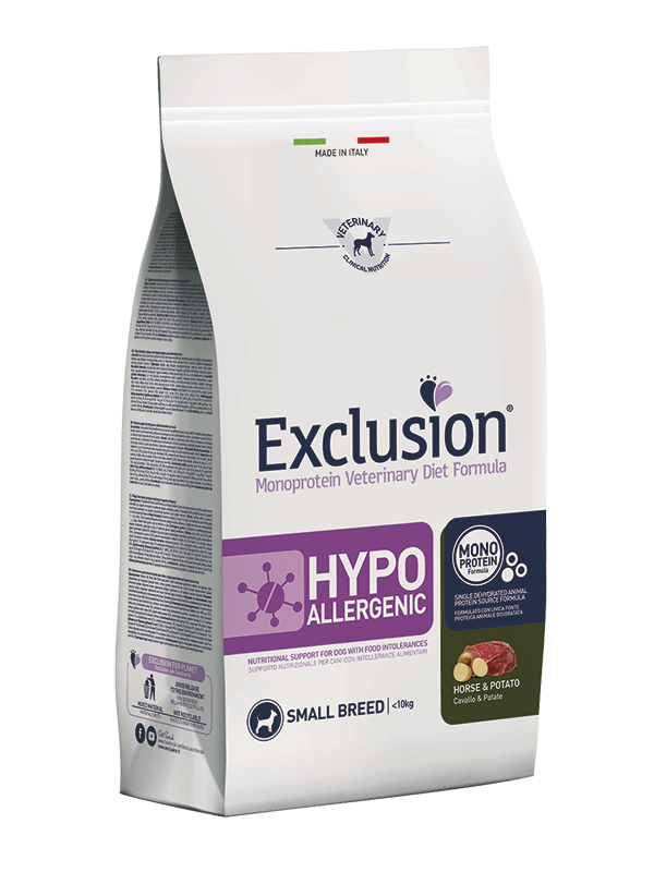 Exclusion Diet Hypoallergenic Horse & Potato Small Breed 2 kg – hipoalergena suha hrana za male pse s konjetinom i krumpirom
