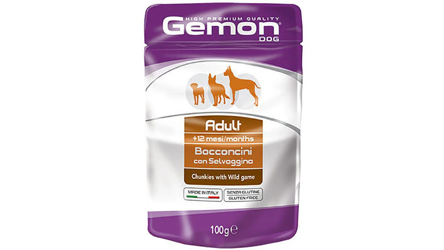 Gemon dog chunks divljač 100g