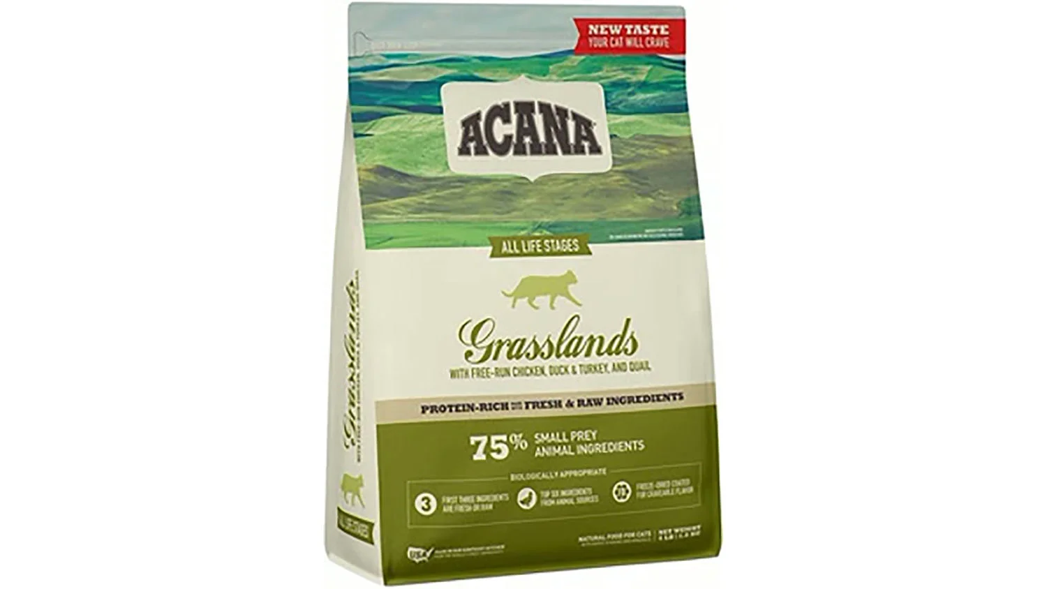 Acana Cat Grasslands 1,8 kg – suha hrana za mačke s piletinom, patkom, jajima i ribom