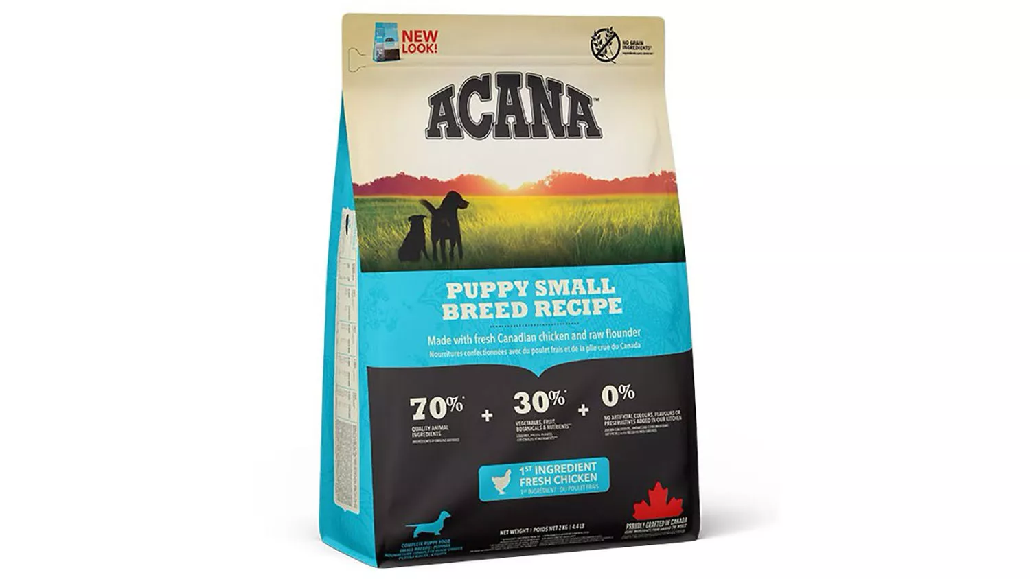 Acana Puppy Small Breed 2 kg – suha hrana za štence malih pasmina s piletinom, puretinom i ribom