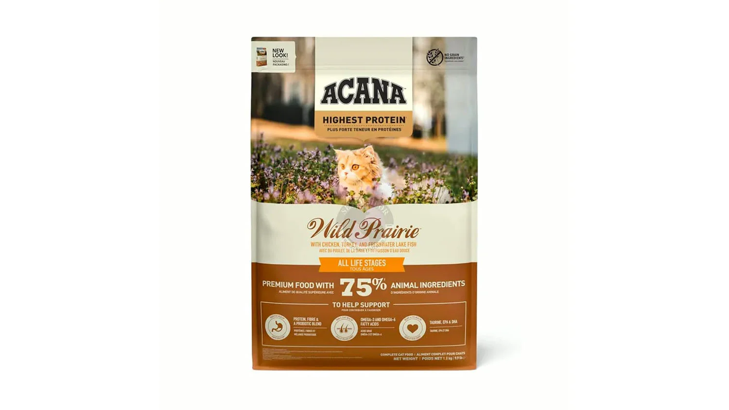 Acana Cat Wild Prairie 1,8 kg – suha hrana za mačke s piletinom, puretinom, jajima i ribom