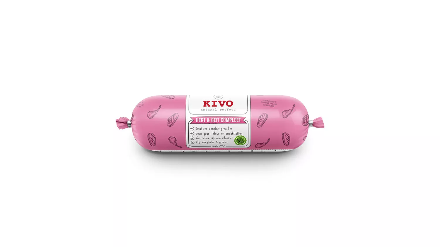KIVO BARF Complete jelen i koza 500 g – potpuna sirova hrana za pse