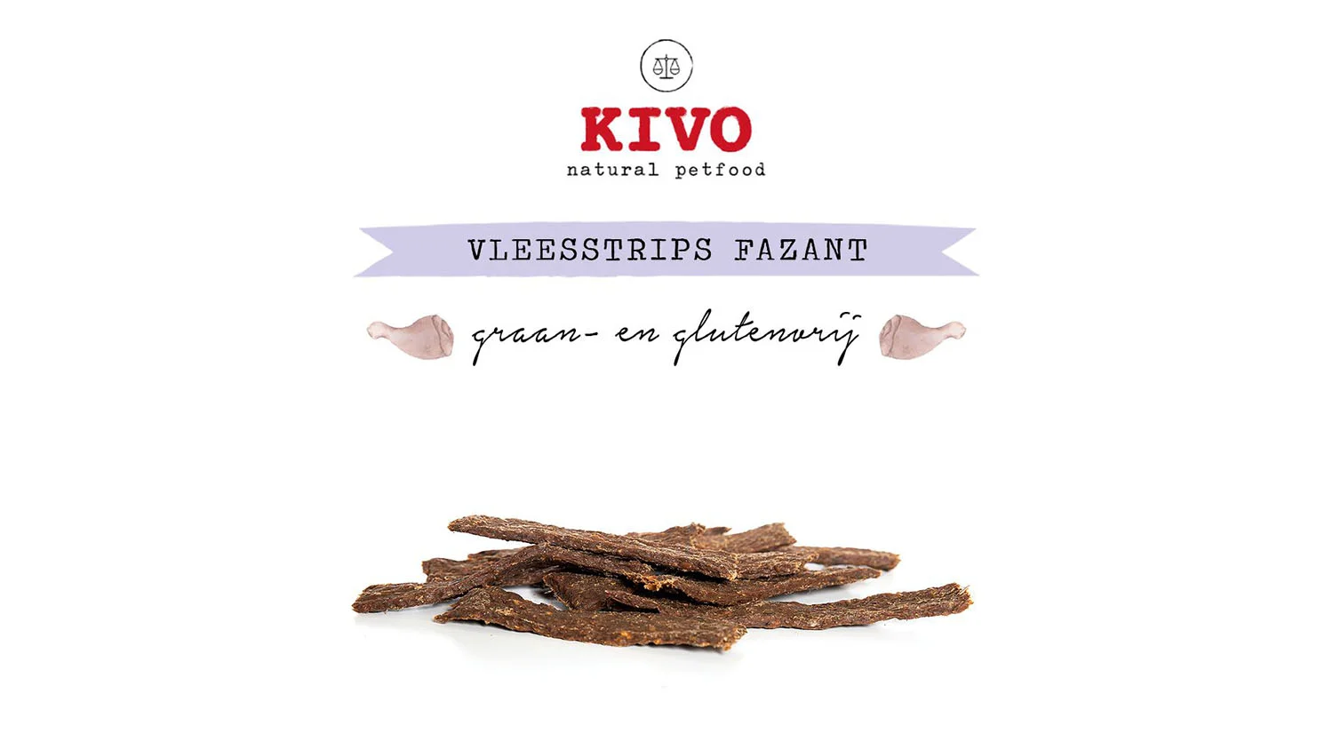KIVO sušene trakice fazana 200 g – prirodne mesne poslastice za pse