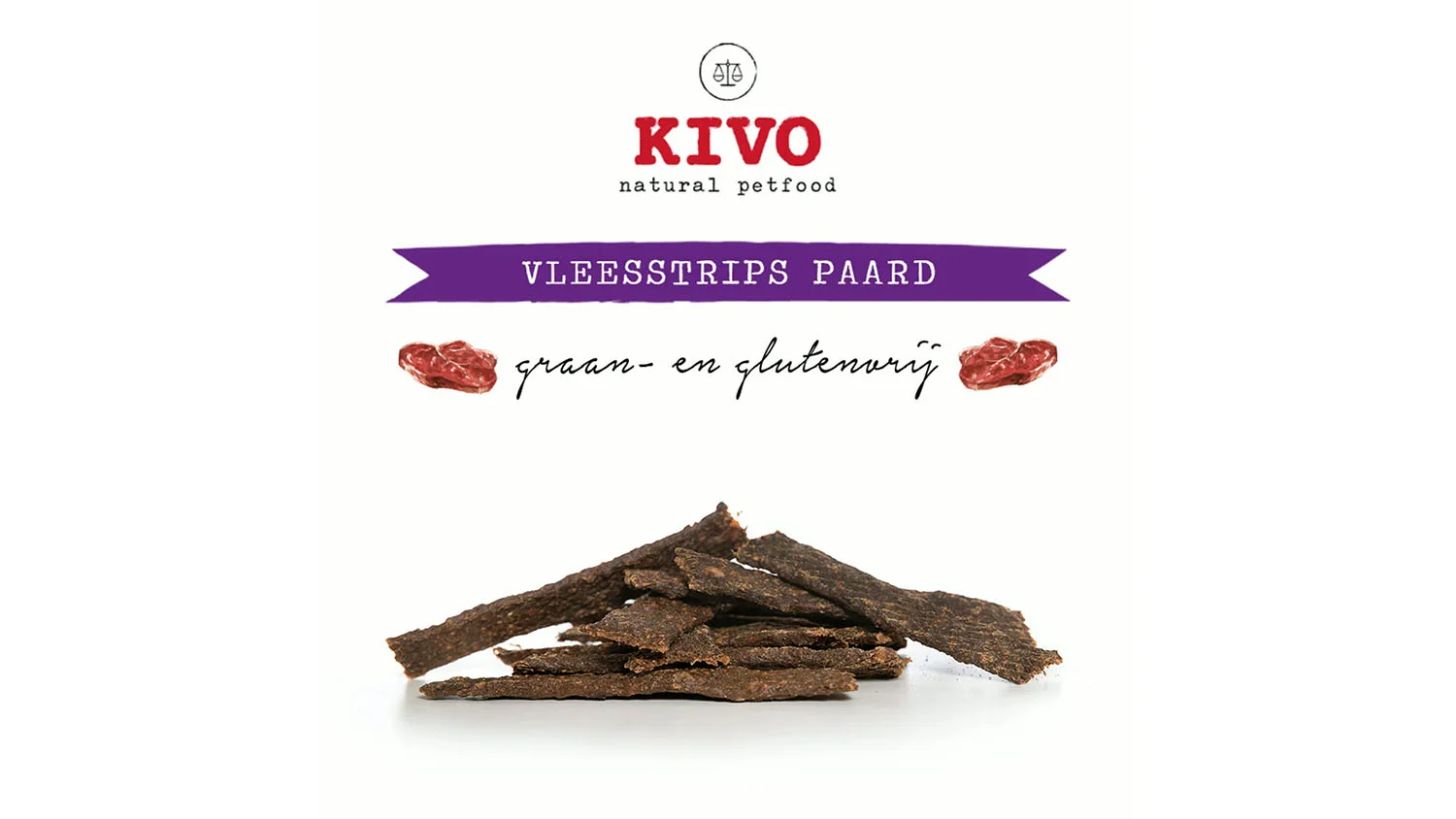 KIVO sušene trakice konj 200 g – prirodne mesne poslastice za pse