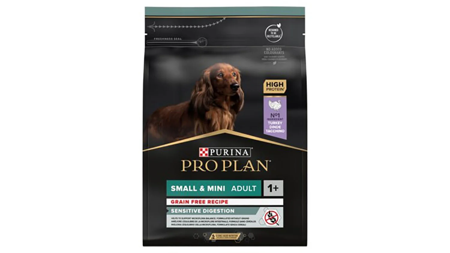 Purina Pro Plan Small & Mini Adult Sensitive Digestion Grain Free 2,5 kg – suha hrana za male odrasle pse bez žitarica