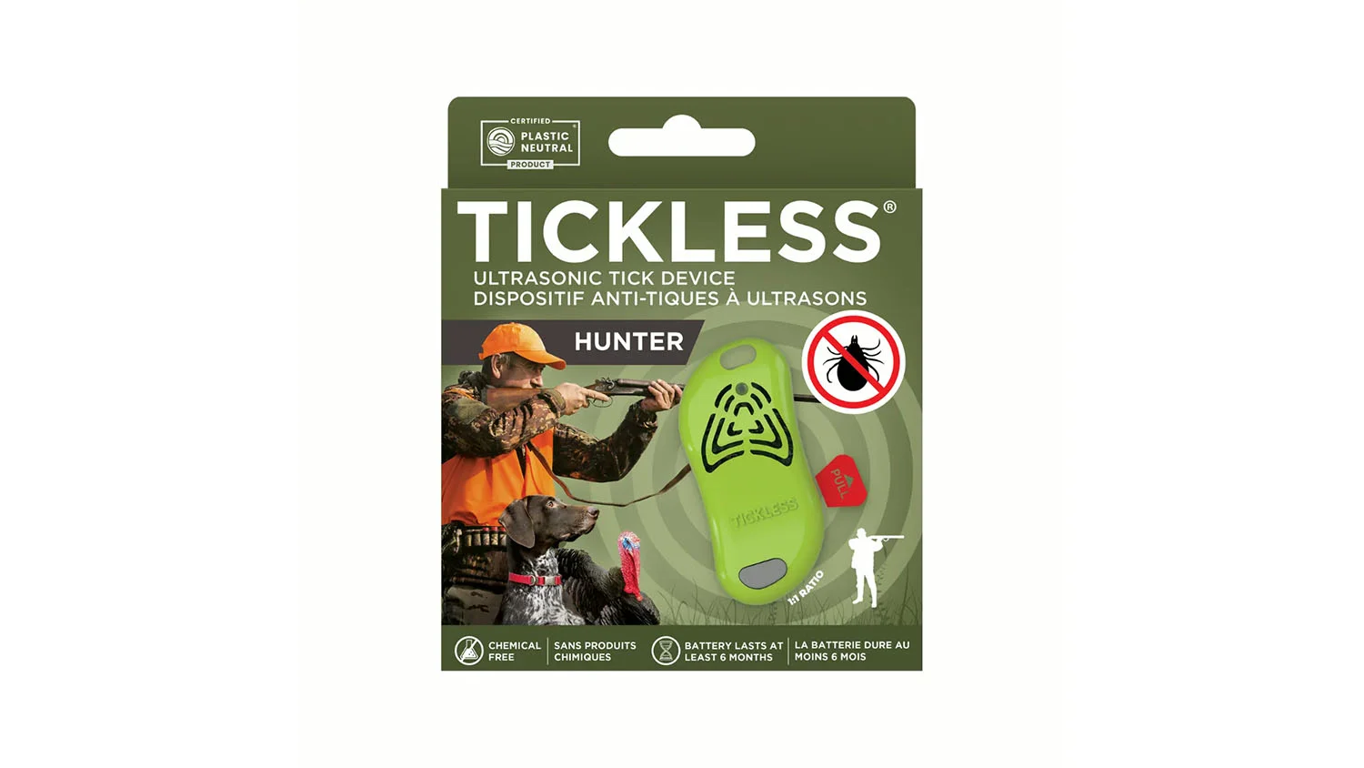 Tickless Hunter zeleni – ultrazvučni uređaj za zaštitu lovačkih pasa od krpelja i buha