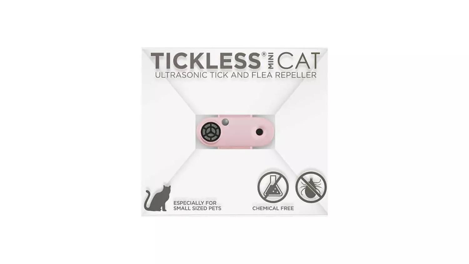 Tickless Mini Cat rozi – ultrazvučni uređaj za zaštitu mačaka od krpelja i buha