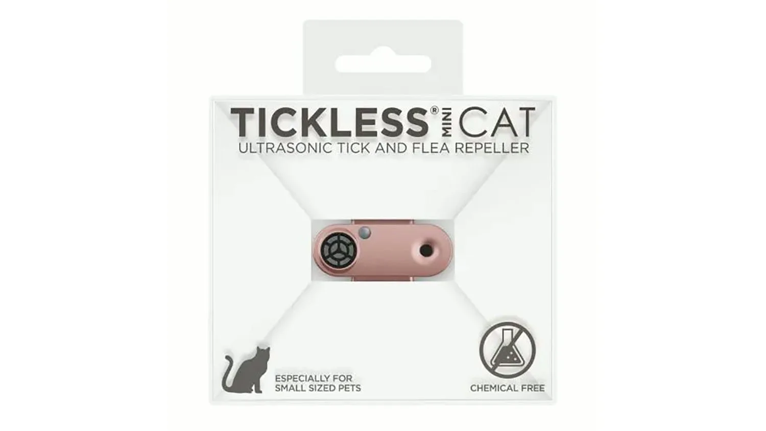 Tickless Mini Cat zlatno-rozi – ultrazvučni uređaj za zaštitu mačaka od krpelja i buha