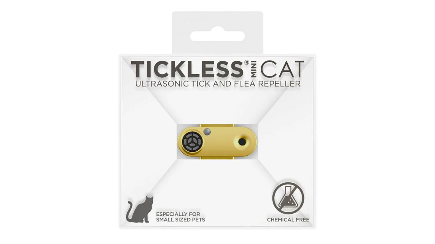Tickless Mini Cat zlatni– ultrazvučni uređaj za zaštitu mačaka od krpelja i buha