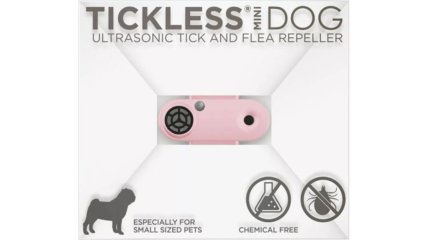 Tickless Mini Dog rozi – ultrazvučni uređaj za zaštitu pasa od krpelja i buha
