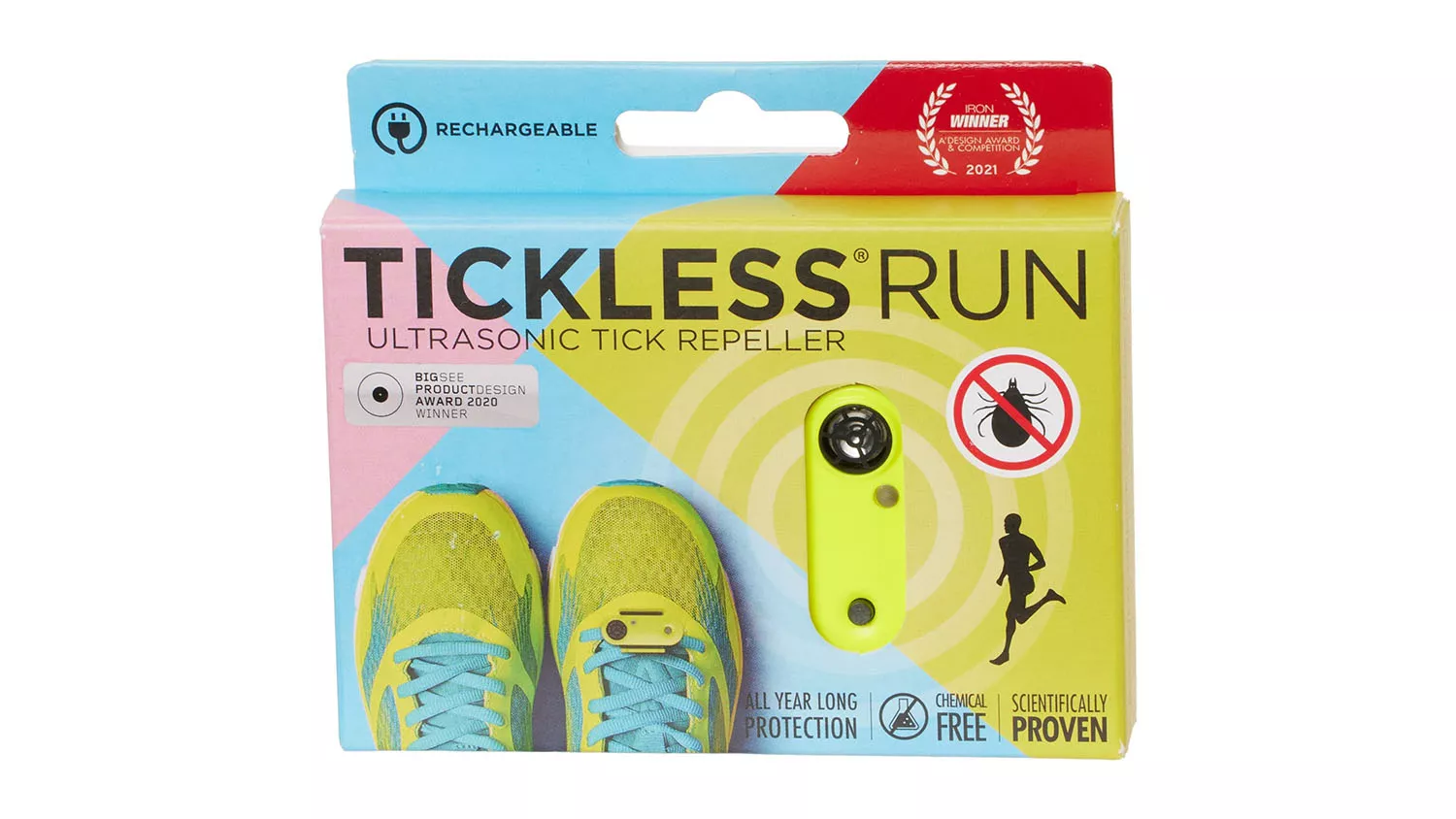 Tickless Run neonsko žuti – ultrazvučni uređaj za zaštitu od krpelja tijekom trčanja i sportskih aktivnosti